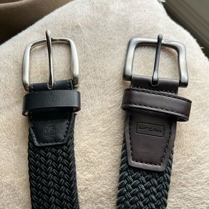 Two men’s belts xl stretch braiding, Nike Gflex G flex & Izod